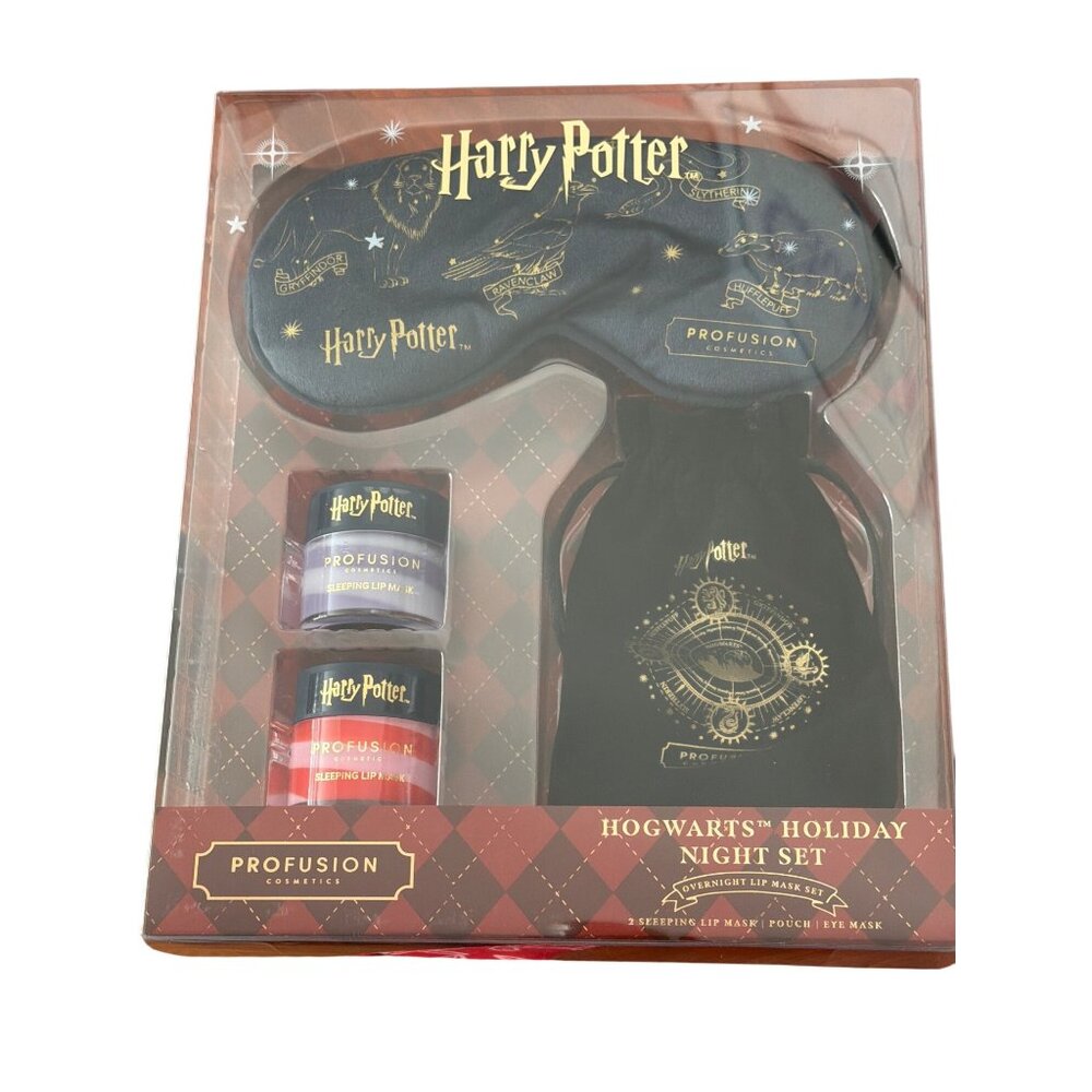 Harry Potter Hogwarts Holiday Night Set Profusion Cosmetics Eye Lip Masks NWT
